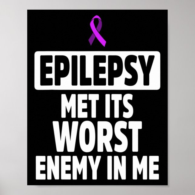 Epilepsie Bewusstsein Feind Epileptischer Krieger  Poster (Vorne)