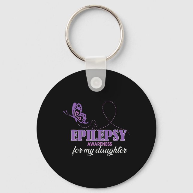 Epilepsie-Bewusstsein für meine Tochter- Epilepsie Schlüsselanhänger (Vorderseite)