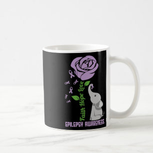 Epilepsie-Bewusstsein Glaube Hoffnung Liebe Blume Kaffeetasse