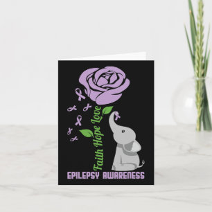 Epilepsie Bewusstsein Glaube Hoffnung Liebe Blume Karte
