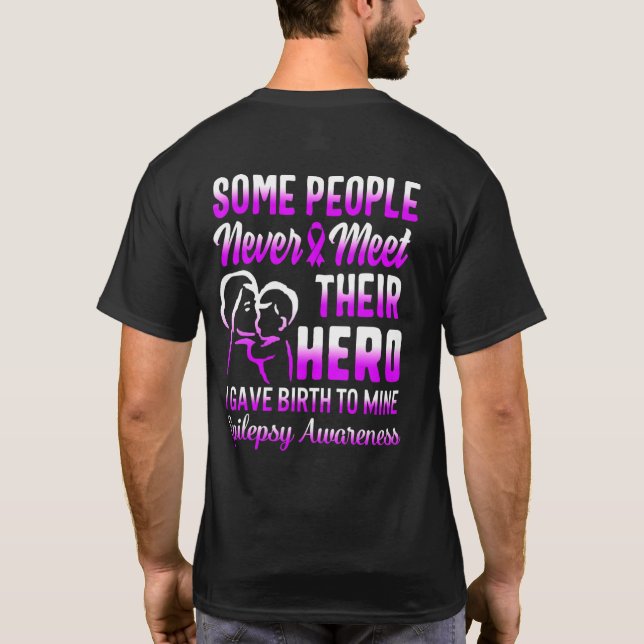 Epilepsie Bewusstsein Hero Anfall Mutter von Epile T-Shirt (Rückseite)