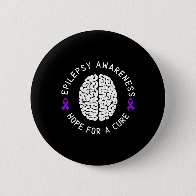 Epilepsie Bewusstsein Hoffnung auf eine Heilung Ep Button (Vorderseite)