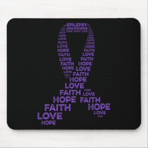 Epilepsie Bewusstsein Hoffnung Glaube Liebe Lila R Mousepad