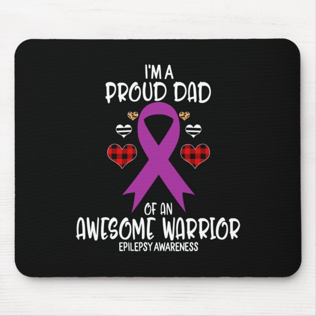Epilepsie Bewusstsein ich bin ein stolzer Vater de Mousepad (Vorne)