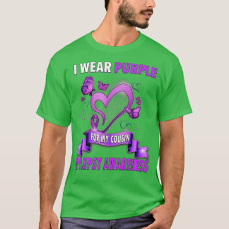 Epilepsie Bewusstsein, ich trage Lila Band für mei T-Shirt