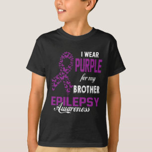 Epilepsie-Bewusstsein Ich trage Lila für meinen Br T-Shirt