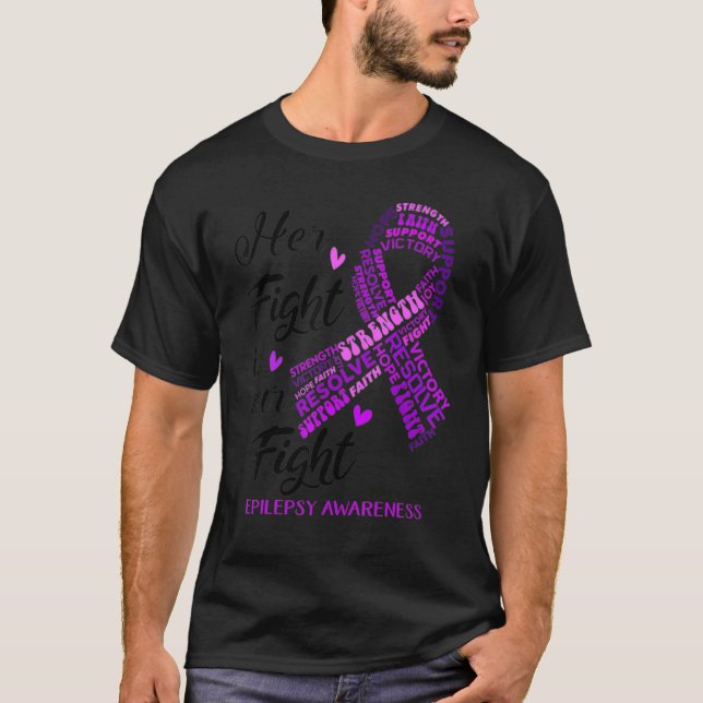 Epilepsie Bewusstsein Ihr Kampf ist unser Kampf Li T-Shirt (Vorderseite)