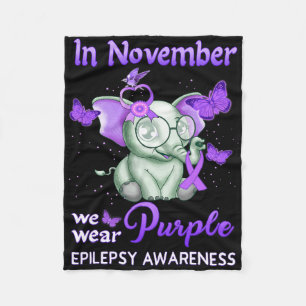 Epilepsie Bewusstsein im November tragen wir Lila Fleecedecke