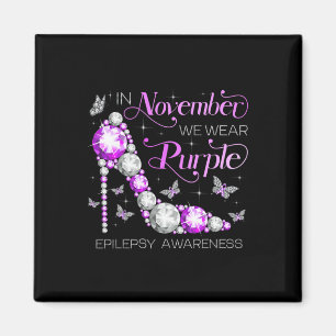 Epilepsie-Bewusstsein Im November tragen wir lila Magnet