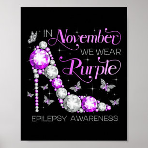 Epilepsie-Bewusstsein Im November tragen wir lila  Poster