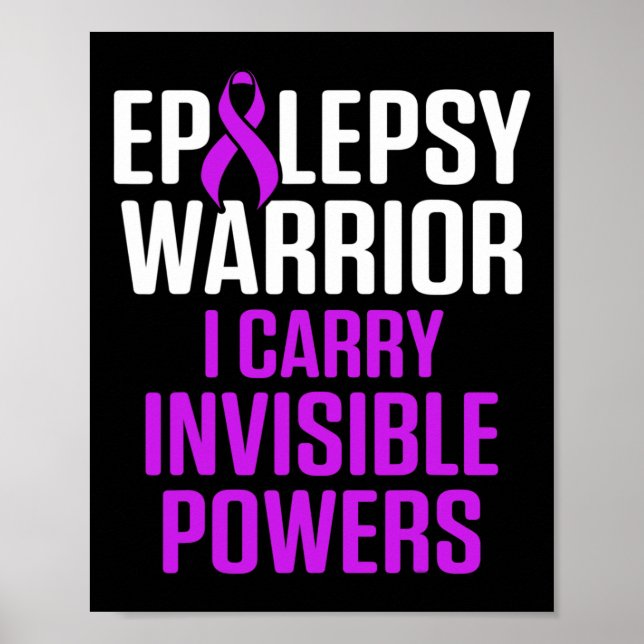 Epilepsie Bewusstsein Karry Epileptic Warrivo Poster (Vorne)