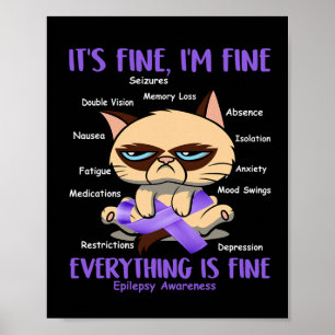 Epilepsie-Bewusstsein Katze Dein Byttle Ist Mein B Poster