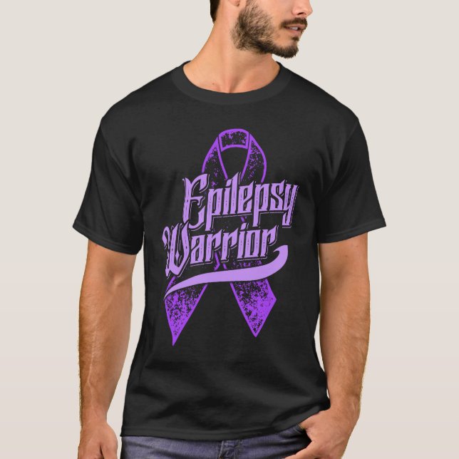 Epilepsie Bewusstsein Liebe Epileptische Kriegerin T-Shirt (Vorderseite)