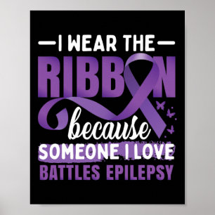 Epilepsie-Bewusstsein Lila Band Poster