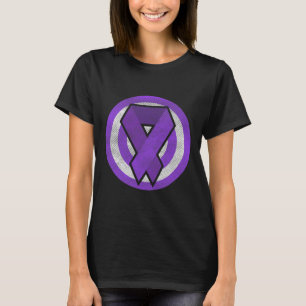 Epilepsie-Bewusstsein Lila Band Superheld  T-Shirt