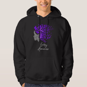 Epilepsie Bewusstsein Lila Schmetterlinge Hoodie