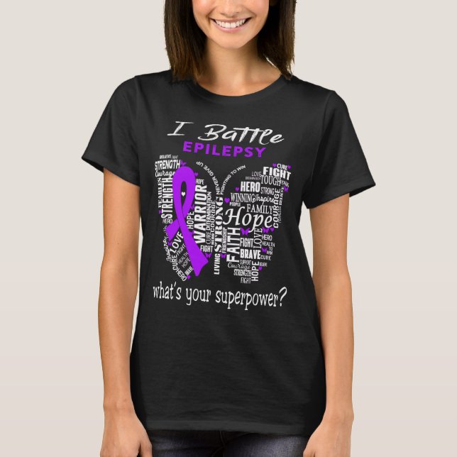 Epilepsie Bewusstsein Monat Band Geschenke T-Shirt (Vorderseite)