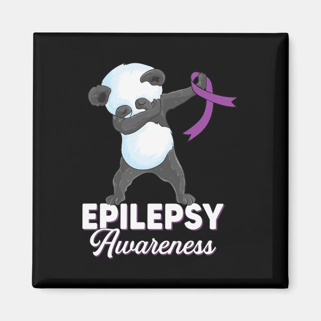 Epilepsie Bewusstsein Monat Dabbing Panda Epilepsy Magnet (Vorne)