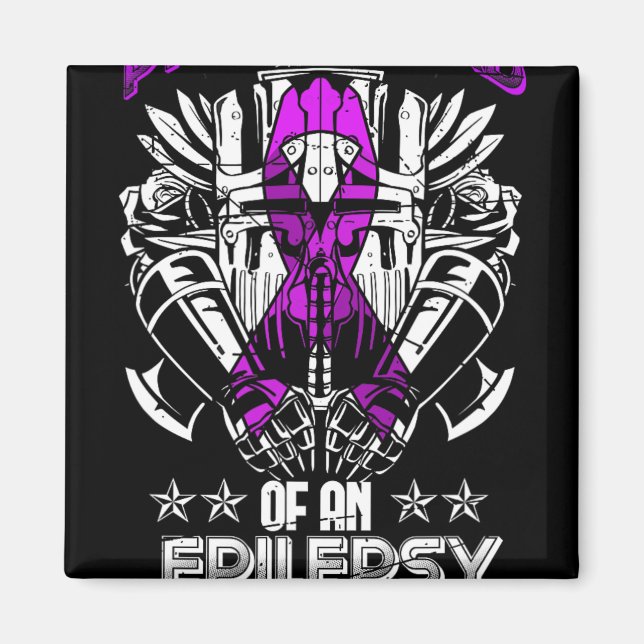 Epilepsie Bewusstsein Monat Proud Vater Lila Ribbo Magnet (Vorne)