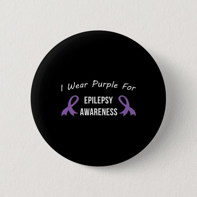 Epilepsie Bewusstsein Monat Unterstützung Liebe He Button (Vorderseite)
