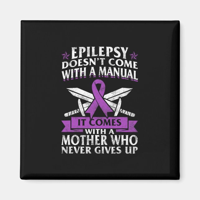 Epilepsie Bewusstsein Mutter Lila Schleimhaut Magnet (Vorne)