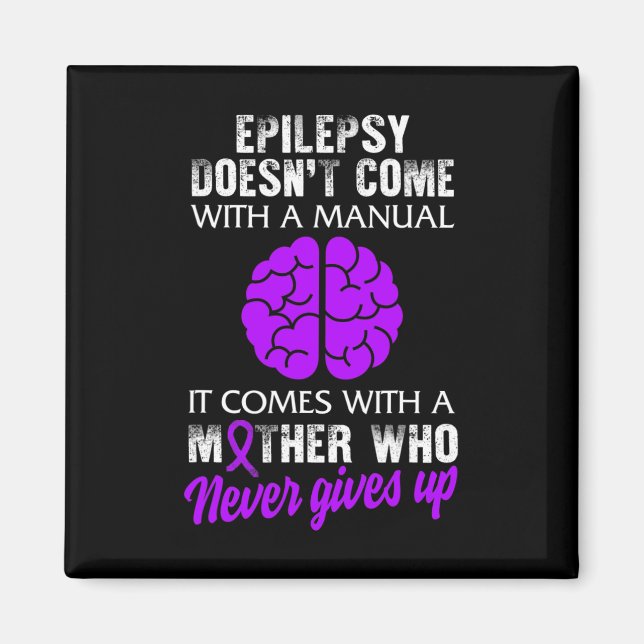 Epilepsie Bewusstsein Mutter Lila Schleimhaut Magnet (Vorne)