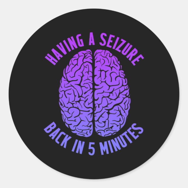 Epilepsie Bewusstsein nach Anfall Epileptisches Wa Runder Aufkleber (Vorderseite)