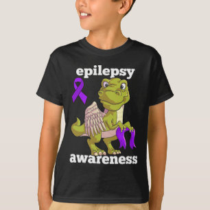 Epilepsie Bewusstsein Niedlich Dinosaur T Rex Warr T-Shirt