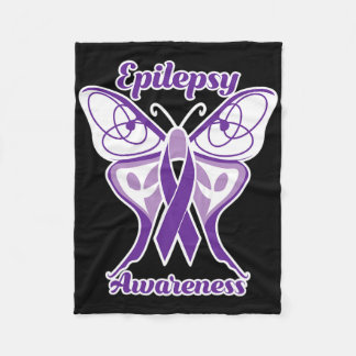 Epilepsie-Bewusstsein Purple Day Schmetterling Epi Fleecedecke