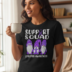 Epilepsie-Bewusstsein Purpur-Gnom-Team Tri-Blend Shirt