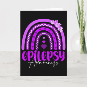 Epilepsie-Bewusstsein-Regenbogen Lila .co Karte