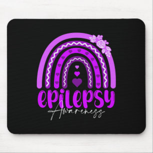 Epilepsie-Bewusstsein-Regenbogen Lila .co Mousepad