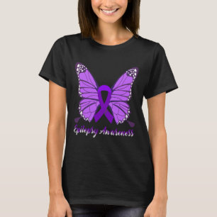 Epilepsie Bewusstsein Schmetterling Lila Ribbon-Ep T-Shirt