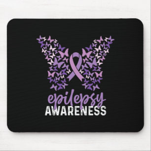 Epilepsie-Bewusstsein Schmetterlingsband 1 Mousepad