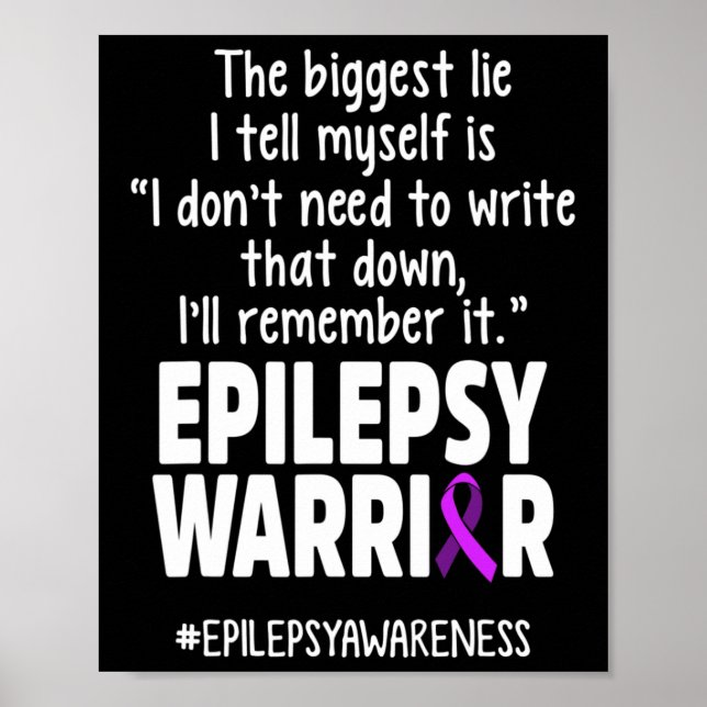 Epilepsie-Bewusstsein Schreib es Epileptischer Kri Poster (Vorne)