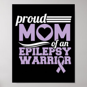 Epilepsie-Bewusstsein Stolz Mama eines Epilepsie-K Poster