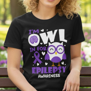 Epilepsie-Bewusstsein Süße Eule Geschenk Tri-Blend Shirt