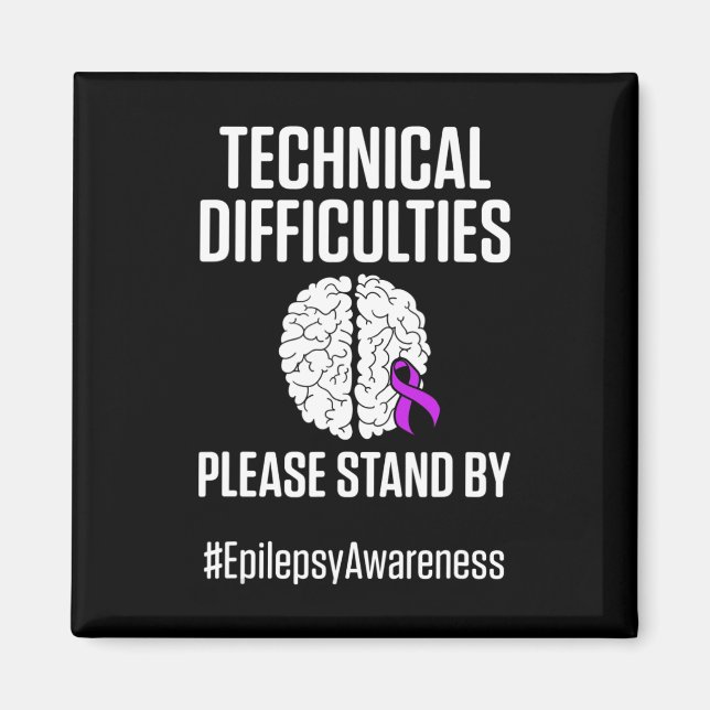 Epilepsie-Bewusstsein Technischer Epileptischer Kr Magnet (Vorne)