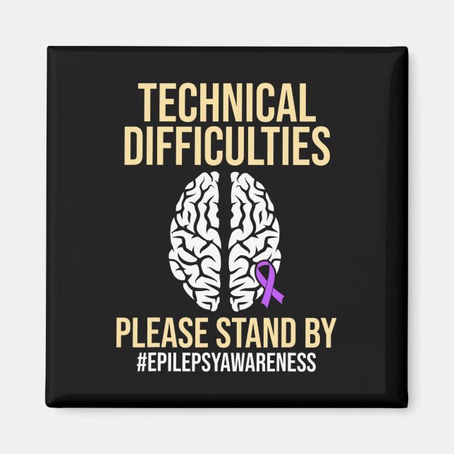 Epilepsie-Bewusstsein Technischer Epileptischer Kr Magnet (Vorne)