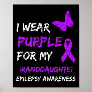 Epilepsie Bewusstsein trage ich Lila für meine Enk Poster