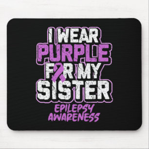 Epilepsie Bewusstsein trage ich Lila für meine Sch Mousepad