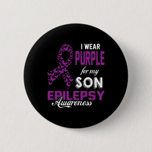 Epilepsie Bewusstsein trage ich Lila für meine Soh Button