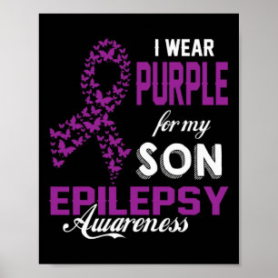 Epilepsie Bewusstsein trage ich Lila für meine Soh Poster