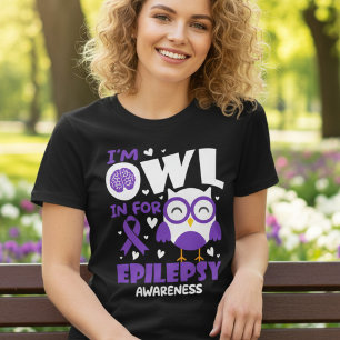 Epilepsie-Bewusstseins-Cute-Eule-Geschenk Tri-Blend Shirt