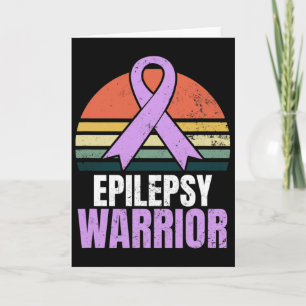 Epilepsie-Bewusstseins-Design Vintage Retro Sonnen Karte