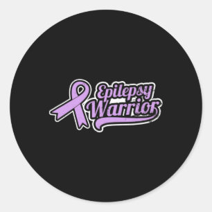 Epilepsie-Bewusstseins-Design Warrior-Geschenk Runder Aufkleber