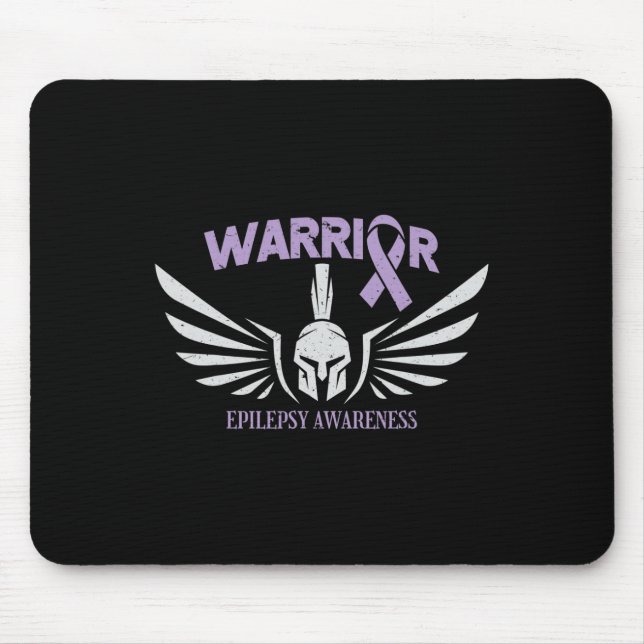 Epilepsie-Bewusstseins-Krieger-Schleife Mousepad (Vorne)