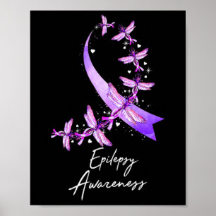 Epilepsie-Bewusstseins-Libelle November Wir tragen Poster