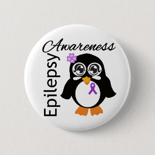 Epilepsie-Bewusstseins-Pinguin Button