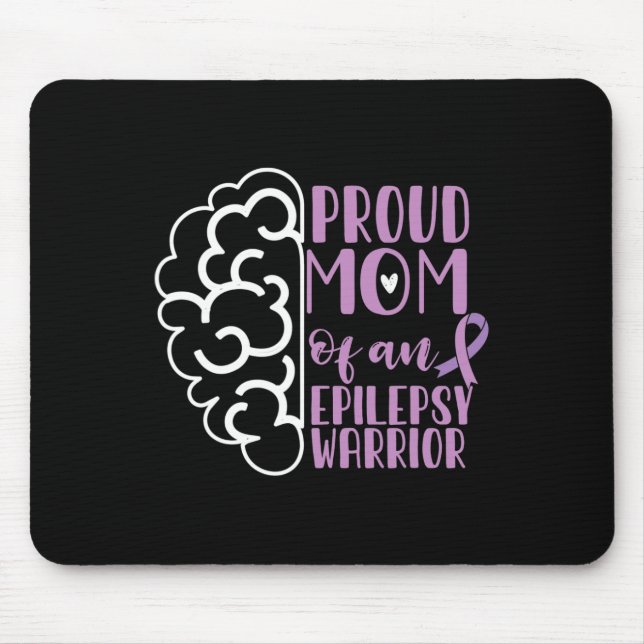 Epilepsie-Bewusstseins-Schleife Stolz Mutter Von E Mousepad (Vorne)